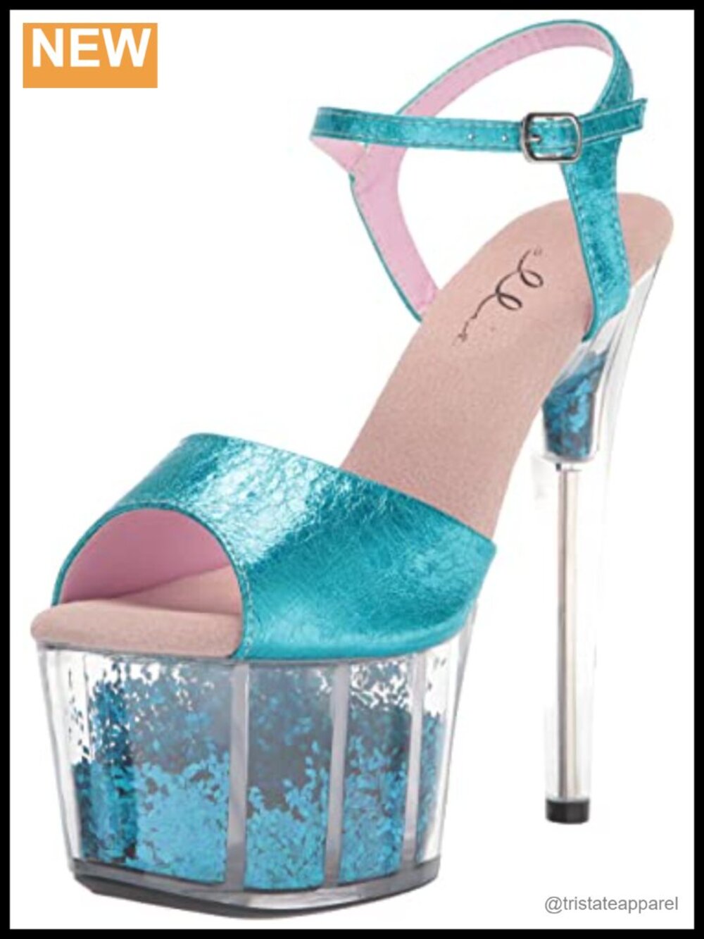 Stiletto Heel Platform Sandal Ankle Strap Buckle Wedding Shoe
